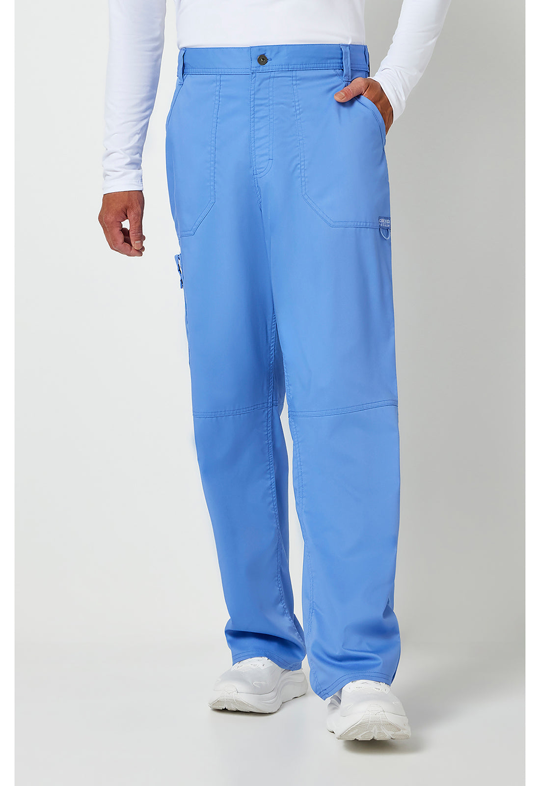 Cherokee WWE140 Men's Mid Rise Tapered Leg Pant - Ciel Blue (front)