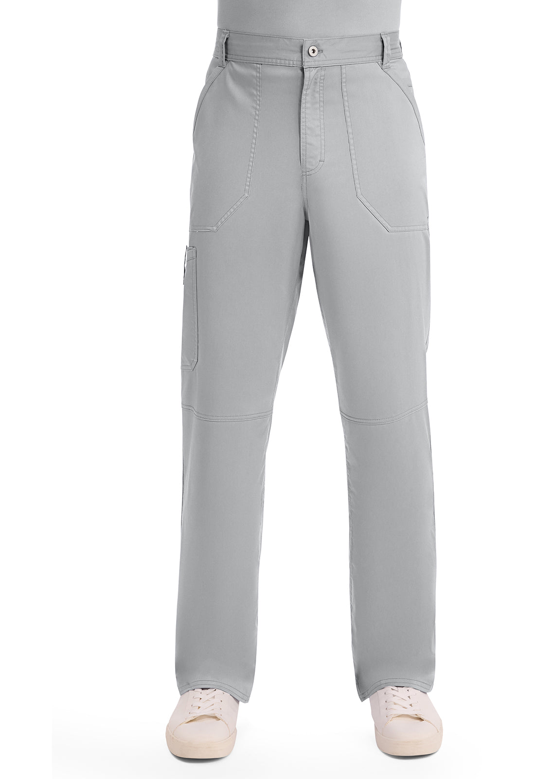 Cherokee WWE140 Men's Mid Rise Tapered Leg Pant - Grey (front)