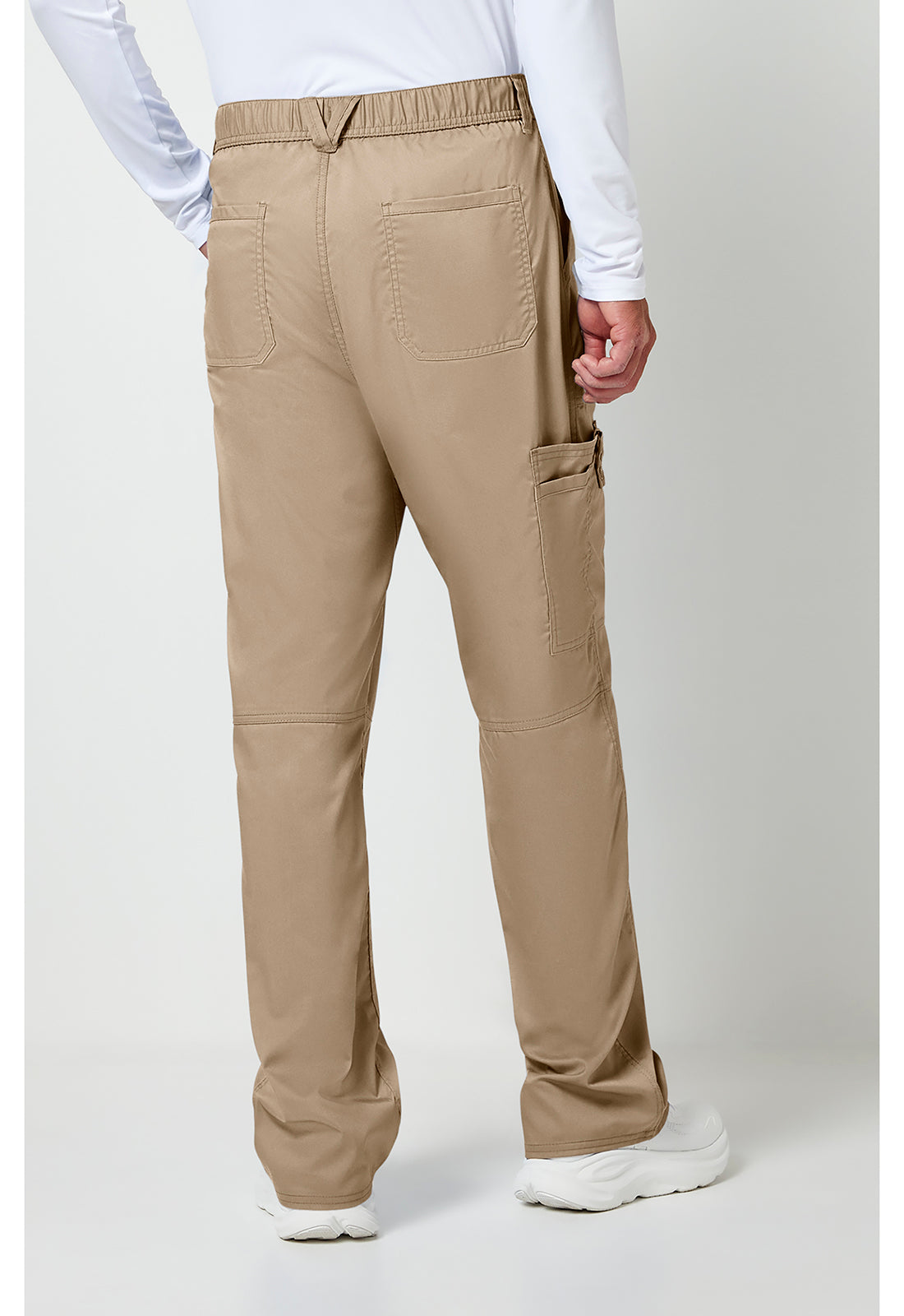 Cherokee WWE140 Men's Mid Rise Tapered Leg Pant - Khaki (back)