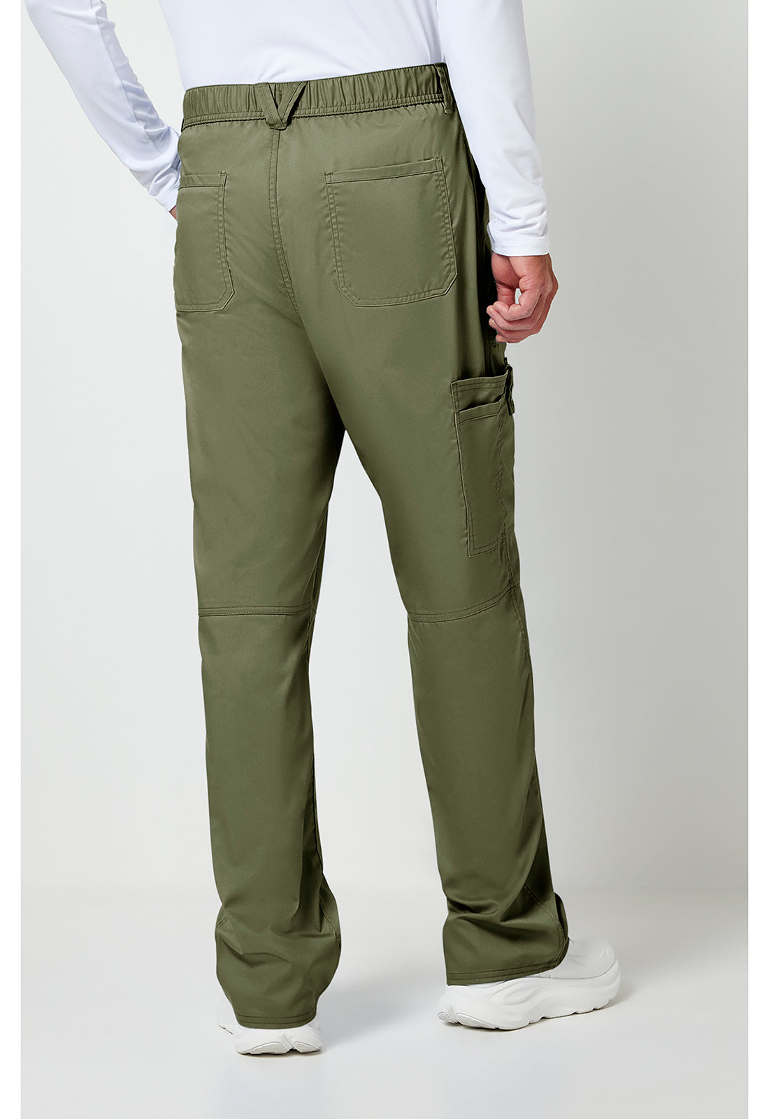 Cherokee WWE140 Men's Mid Rise Tapered Leg Pant - Olive (back)