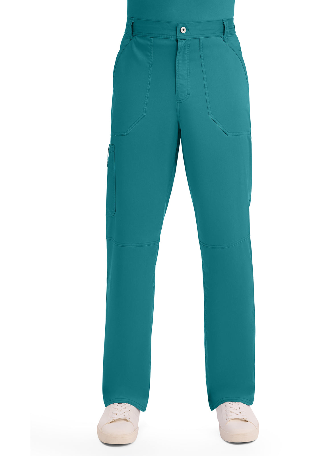 Cherokee WWE140 Men's Mid Rise Tapered Leg Pant - Teal Blue (front)