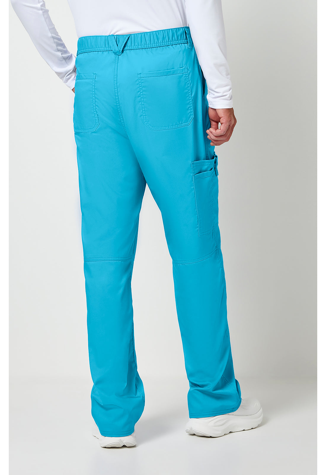 Cherokee WWE140 Men's Mid Rise Tapered Leg Pant - Turquoise (back)