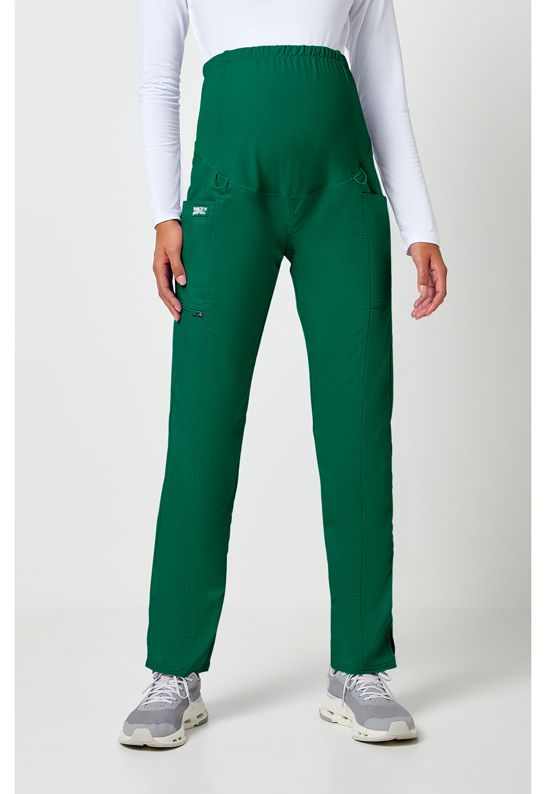 Cherokee WWE155 Maternity Straight Leg Pant - Hunter Green (front)