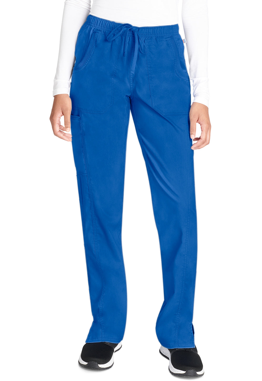 Cherokee WWE235AB Mid Rise Straight Leg Drawstring Pant - Royal (front)