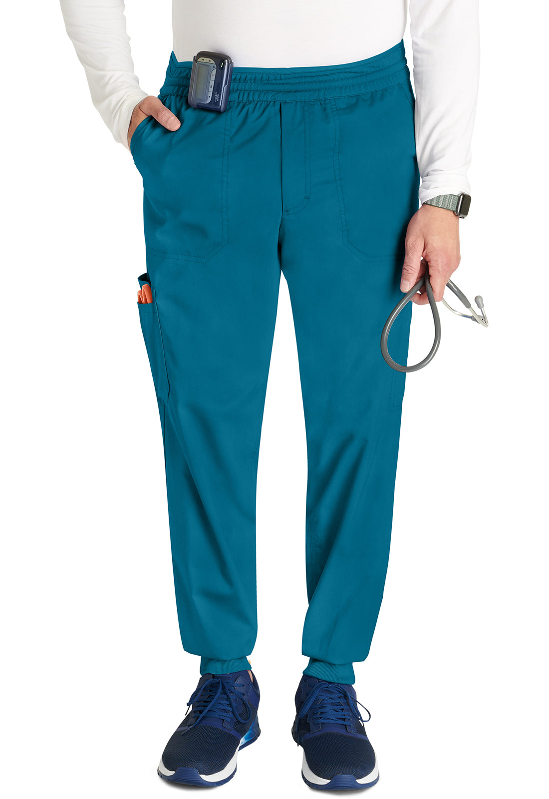 Cherokee WWE251 Men's Jogger - Caribbean Blue (front)