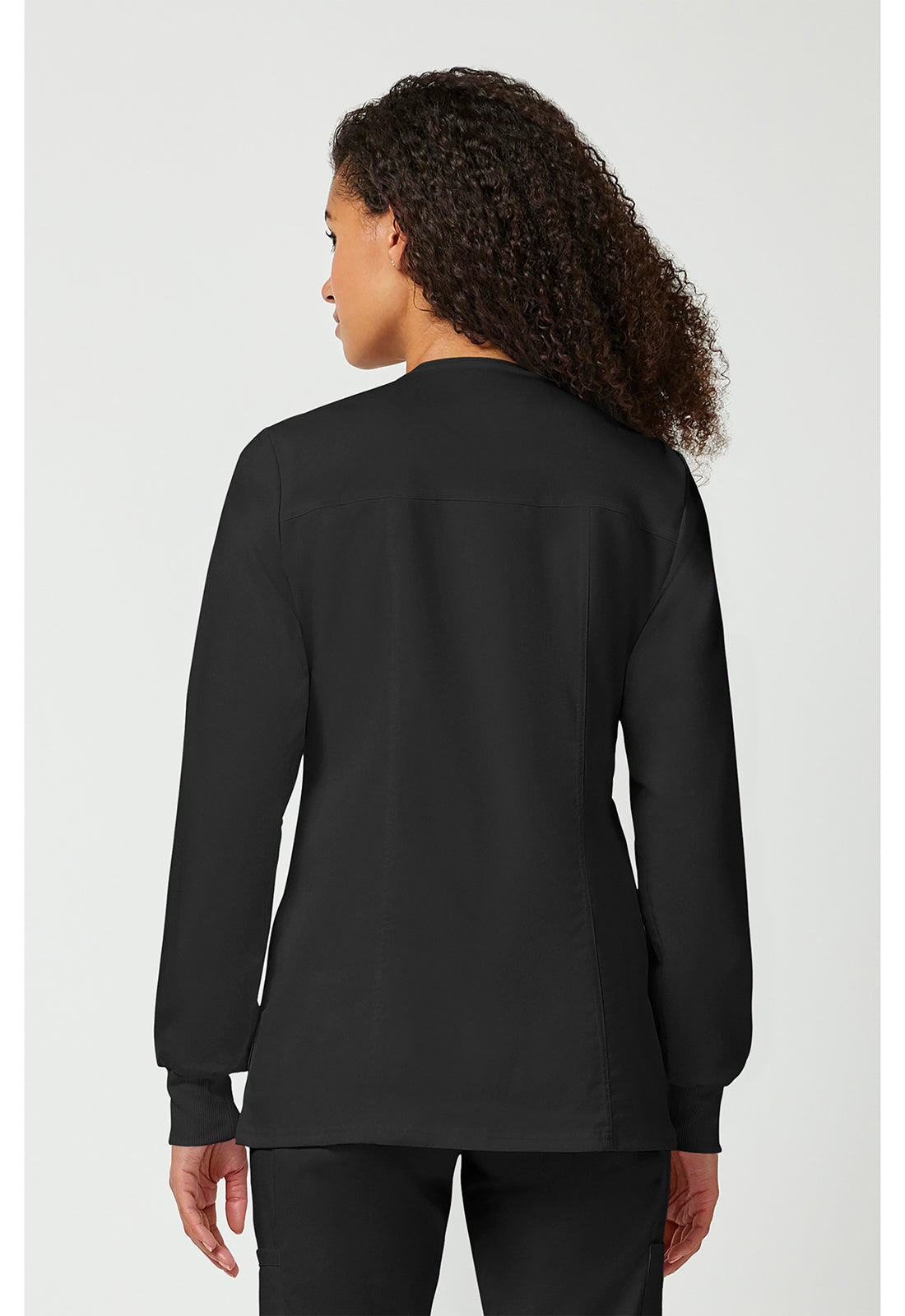 Cherokee WWE310 Snap Front Warm-up Jacket - Black (back)