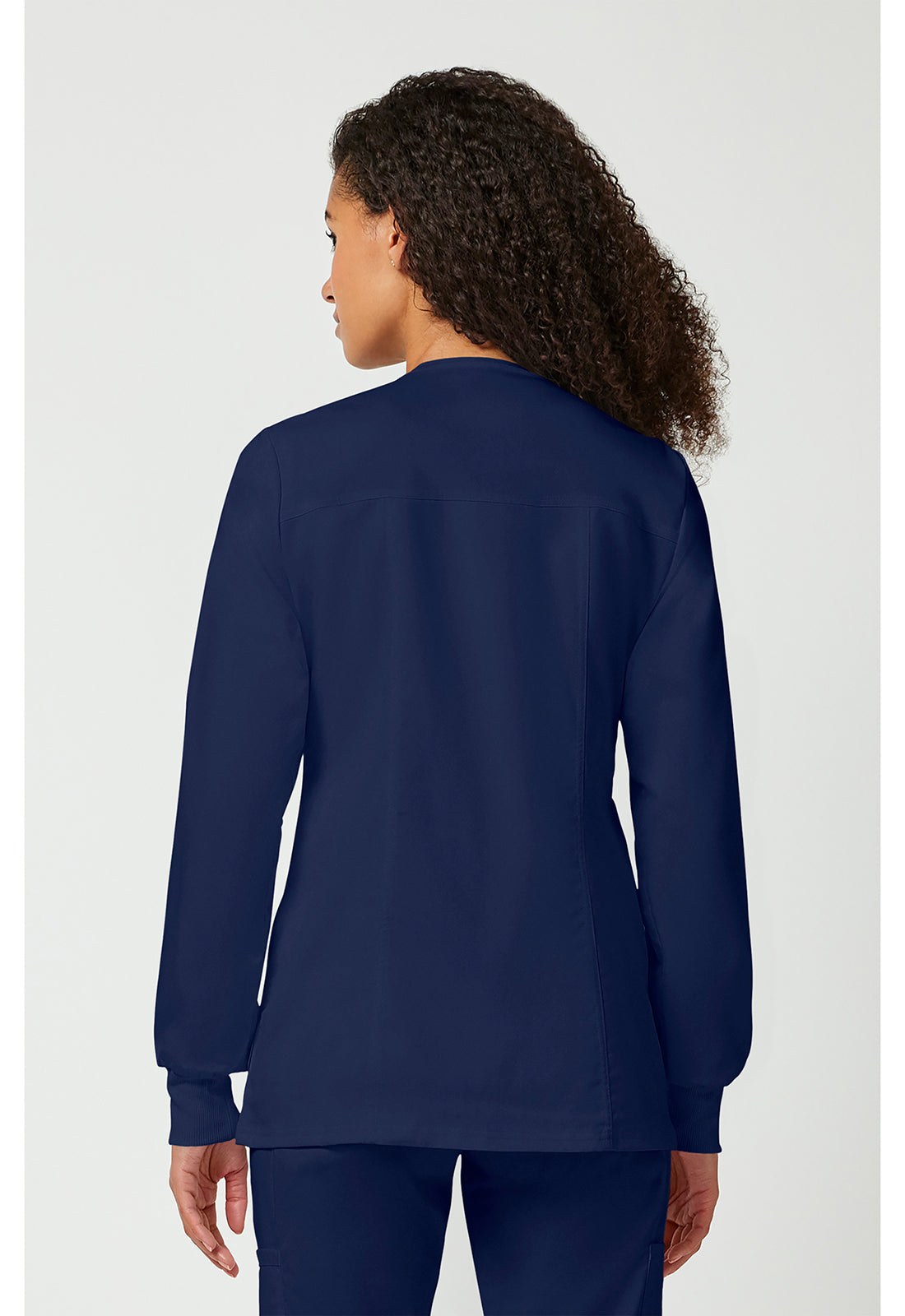 Cherokee WWE310 Snap Front Warm-up Jacket - Navy (back)