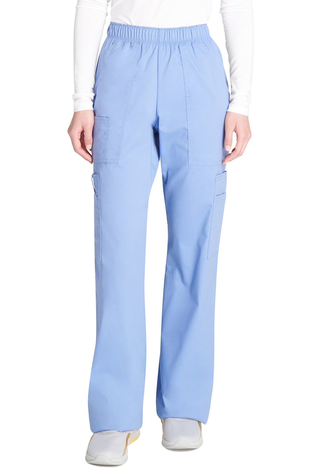 Cherokee WWE4005 Mid Rise Pull-On Cargo Pant - Ciel (front)