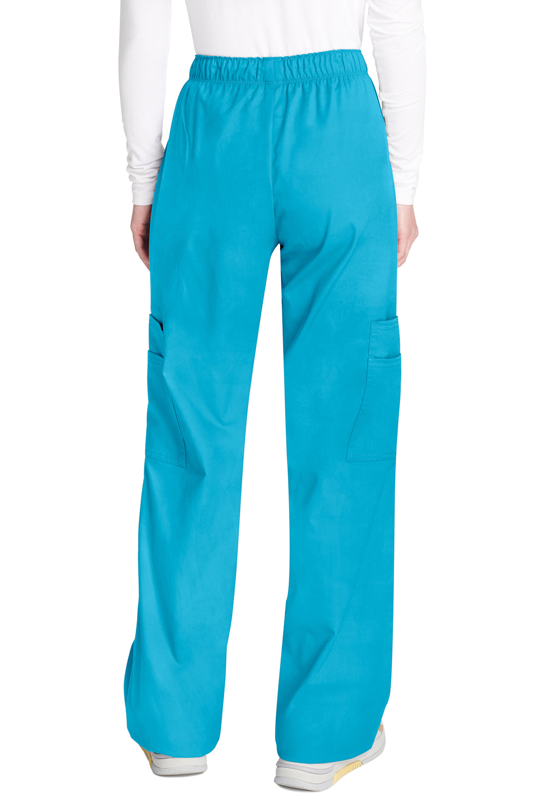 Cherokee WWE4005 Mid Rise Pull-On Cargo Pant - Turquoise (back)