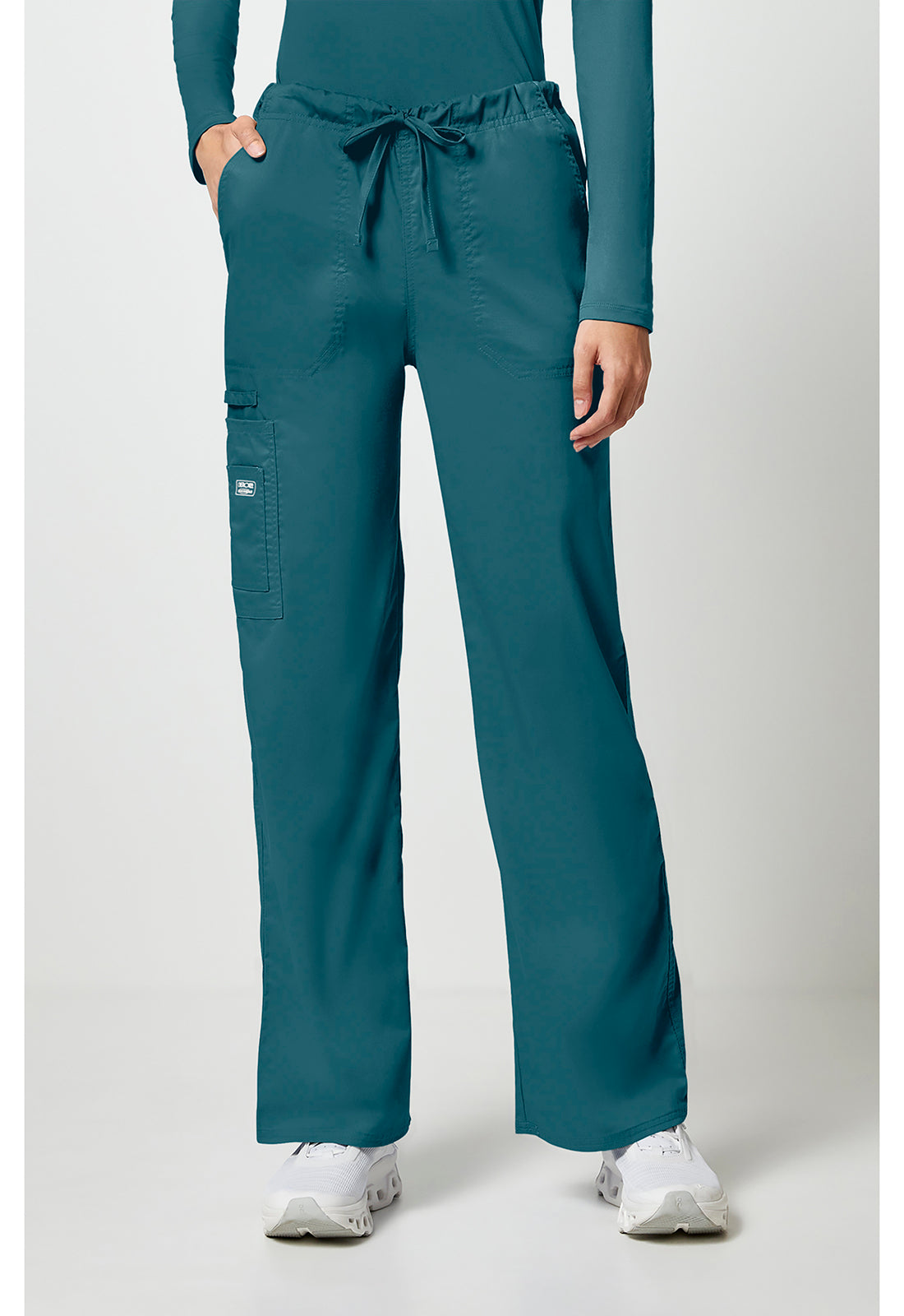 Cherokee WWE4043 Unisex Drawstring Cargo Pant - Caribbean Blue (front)