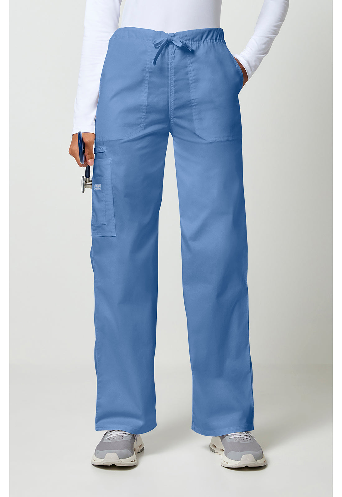 Cherokee WWE4043 Unisex Drawstring Cargo Pant - Ciel (front)