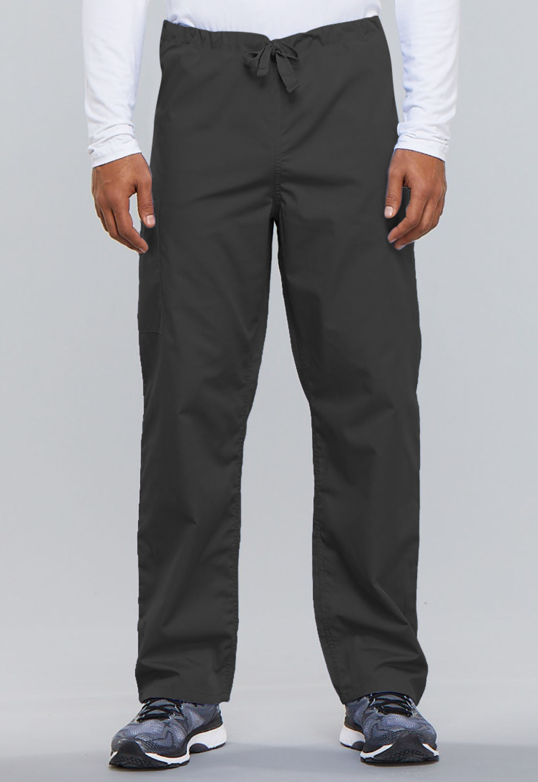 Cherokee WWE4100S Unisex Drawstring Cargo Pant - Pewter (front)