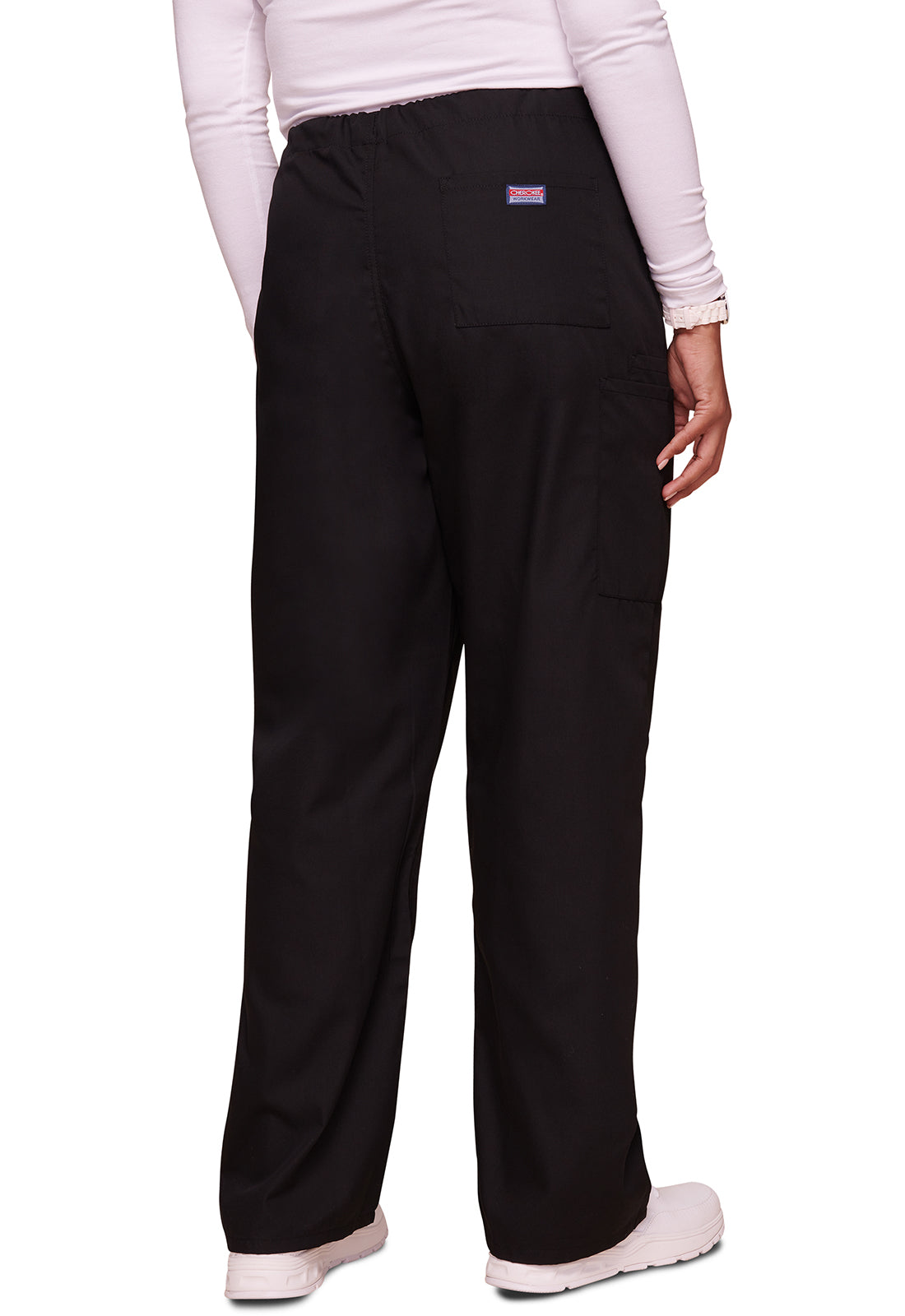 Cherokee WWE4100T Unisex Drawstring Cargo Pant - Black (back)