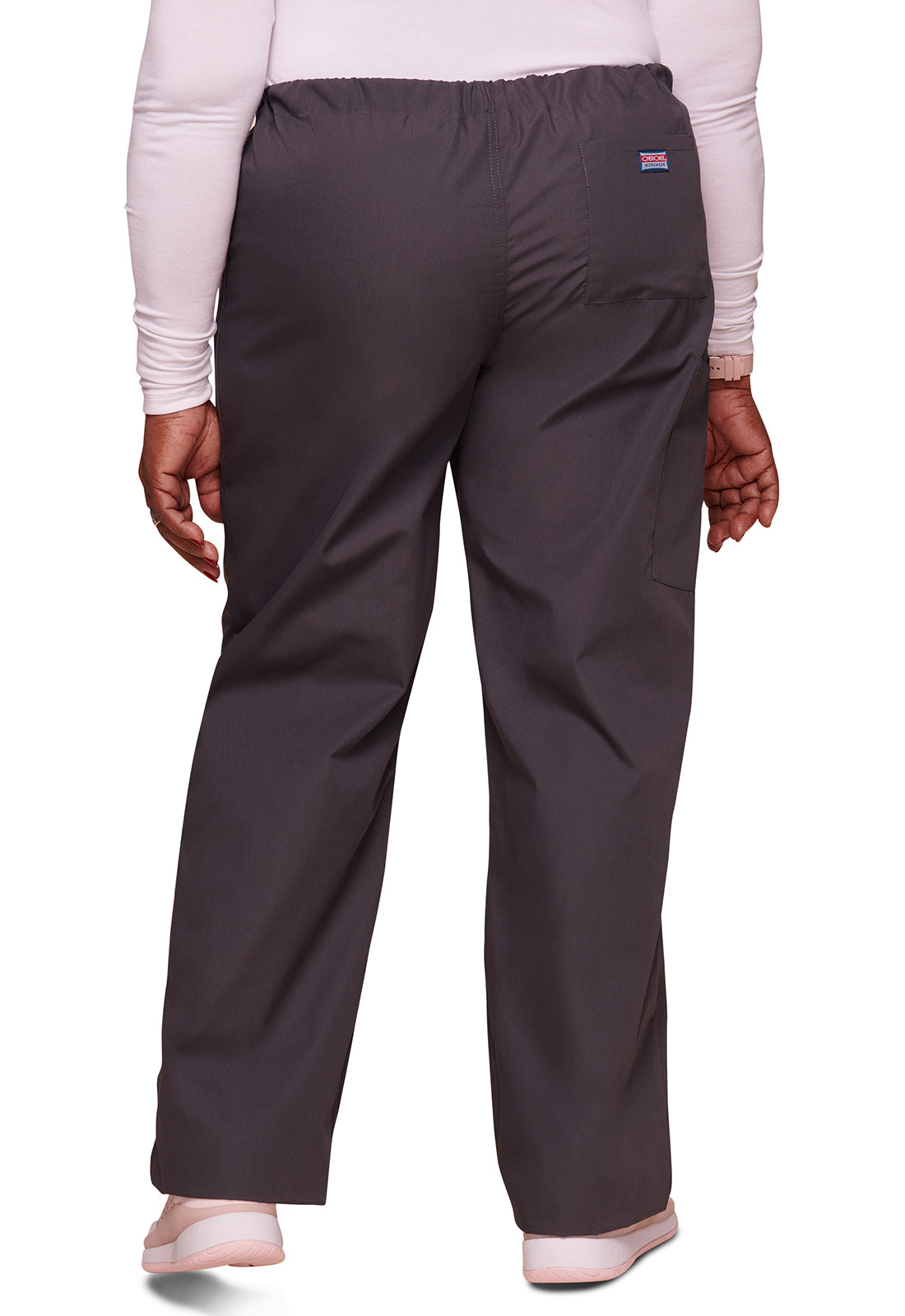 Cherokee WWE4100T Unisex Drawstring Cargo Pant - Pewter (back)