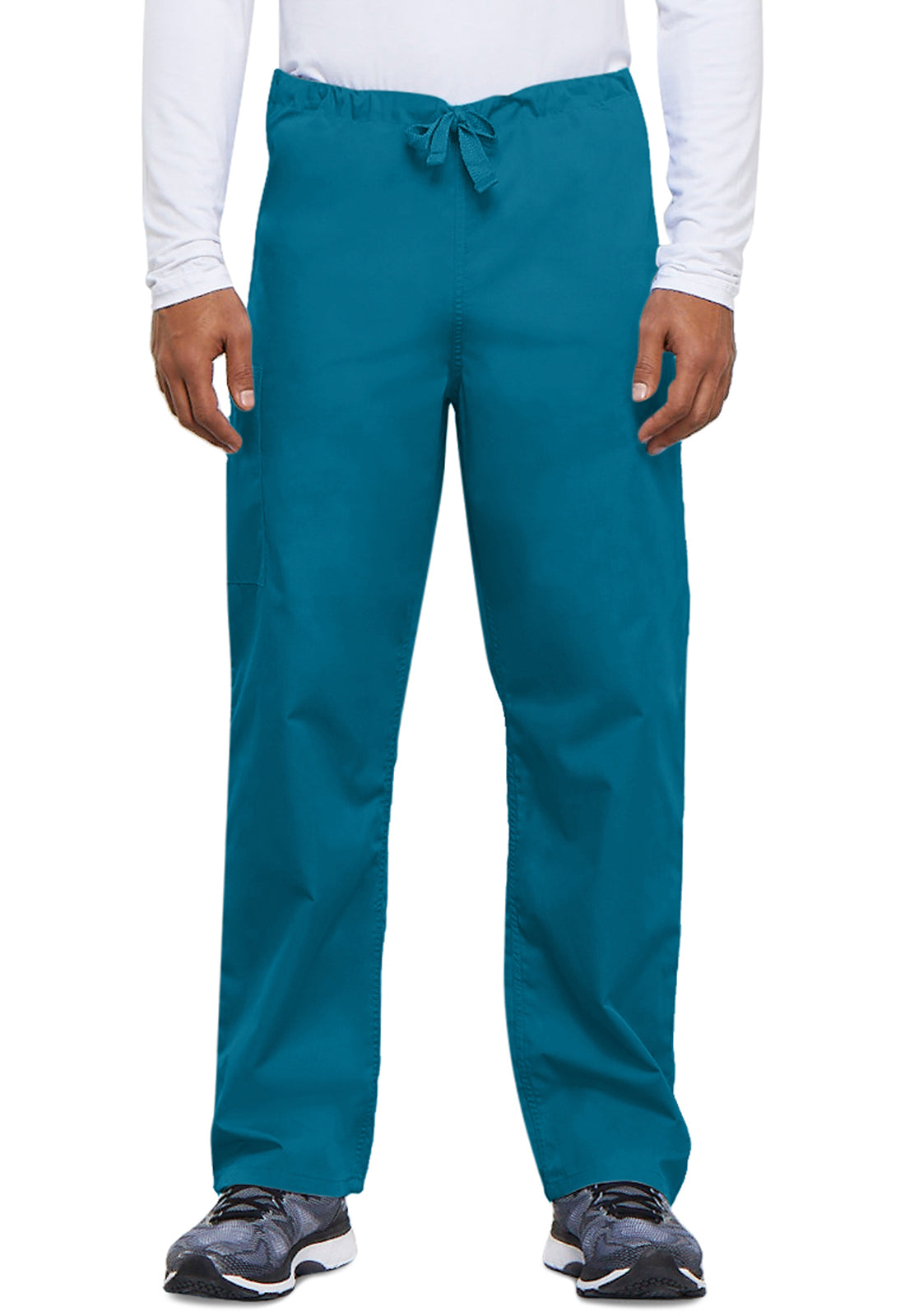 Cherokee WWE4100 Unisex Drawstring Cargo Pant - Caribbean Blue (front)