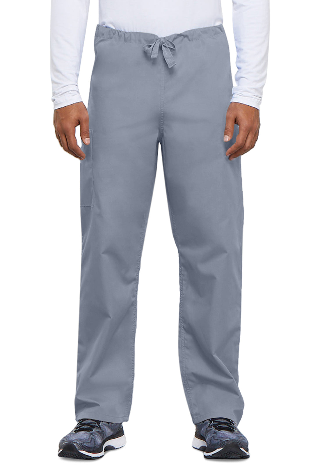 Cherokee WWE4100 Unisex Drawstring Cargo Pant - Grey (front)