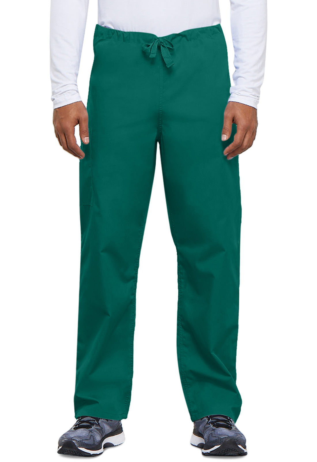 Cherokee WWE4100 Unisex Drawstring Cargo Pant - Hunter Green (front)
