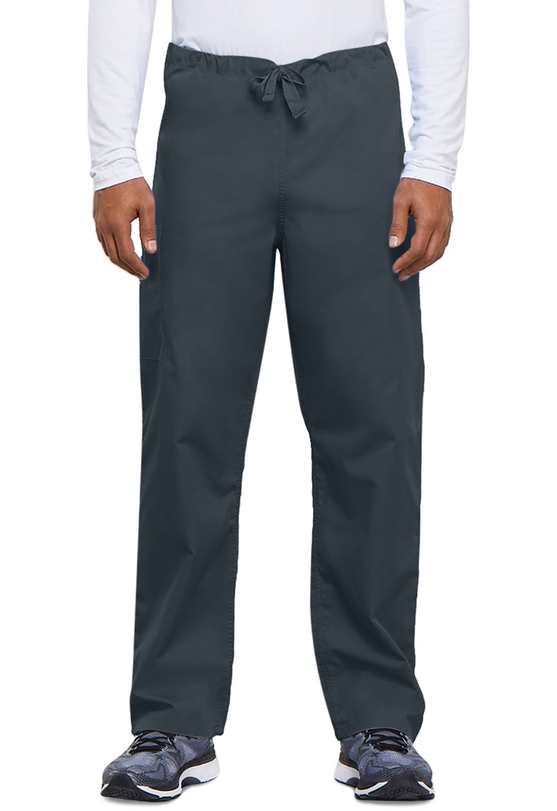 Cherokee WWE4100 Unisex Drawstring Cargo Pant - Pewter (front)