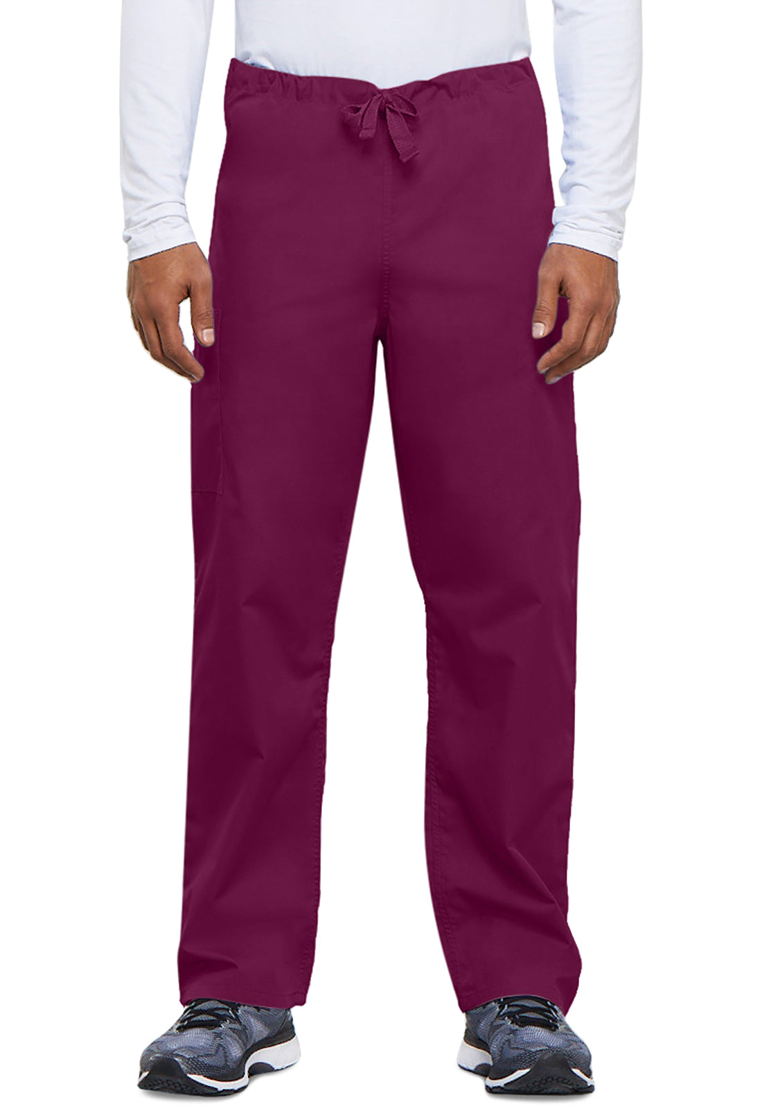 Cherokee WWE4100 Unisex Drawstring Cargo Pant - Wine (front)