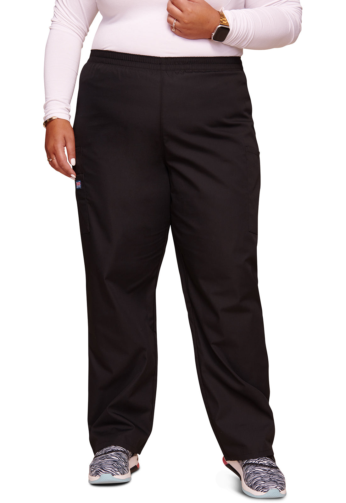 Cherokee WWE4200P Pull-on Cargo Pant - Black (front)