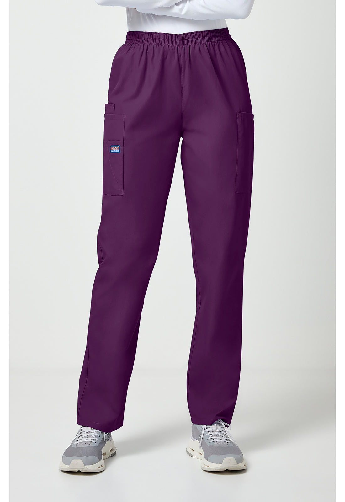 Cherokee WWE4200 Pull-on Cargo Pant - Eggplant (front)