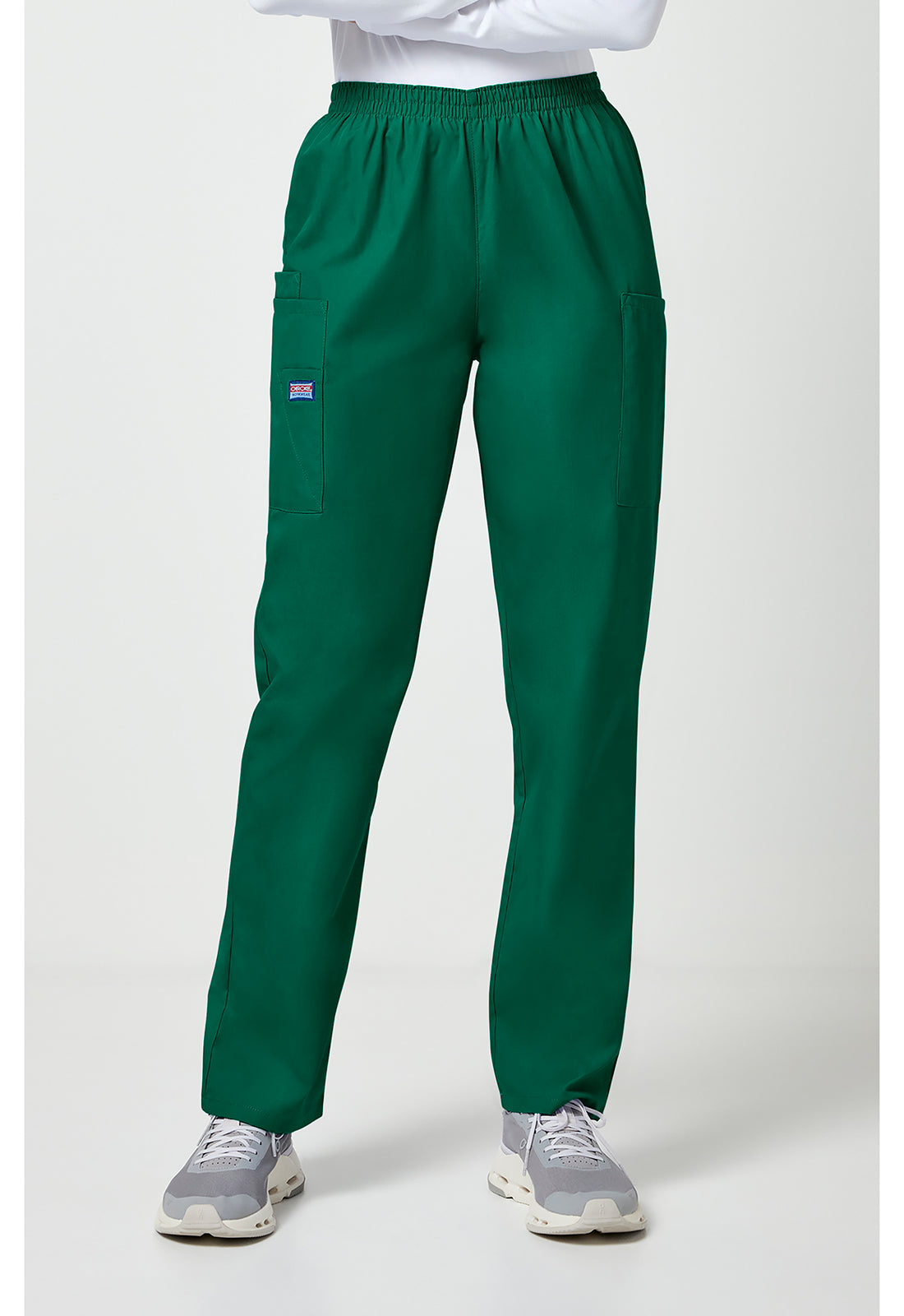 Cherokee WWE4200 Pull-on Cargo Pant - Hunter Green (front)