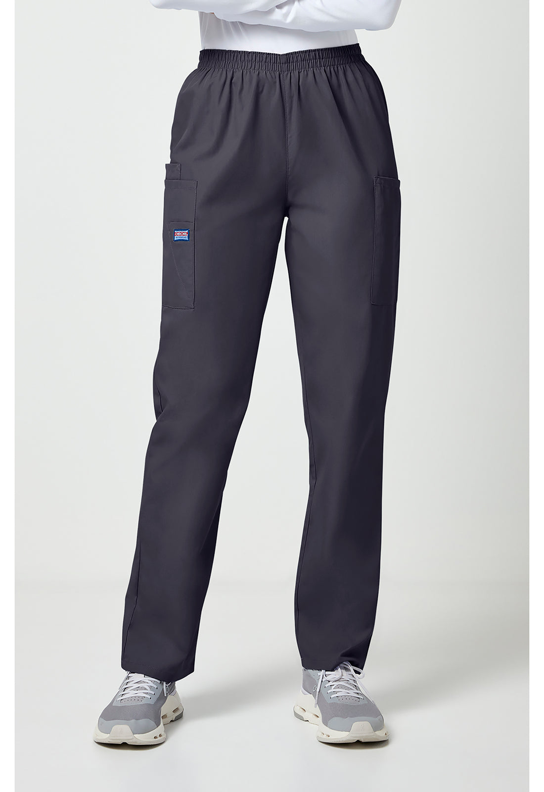 Cherokee WWE4200 Pull-on Cargo Pant - Pewter (front)