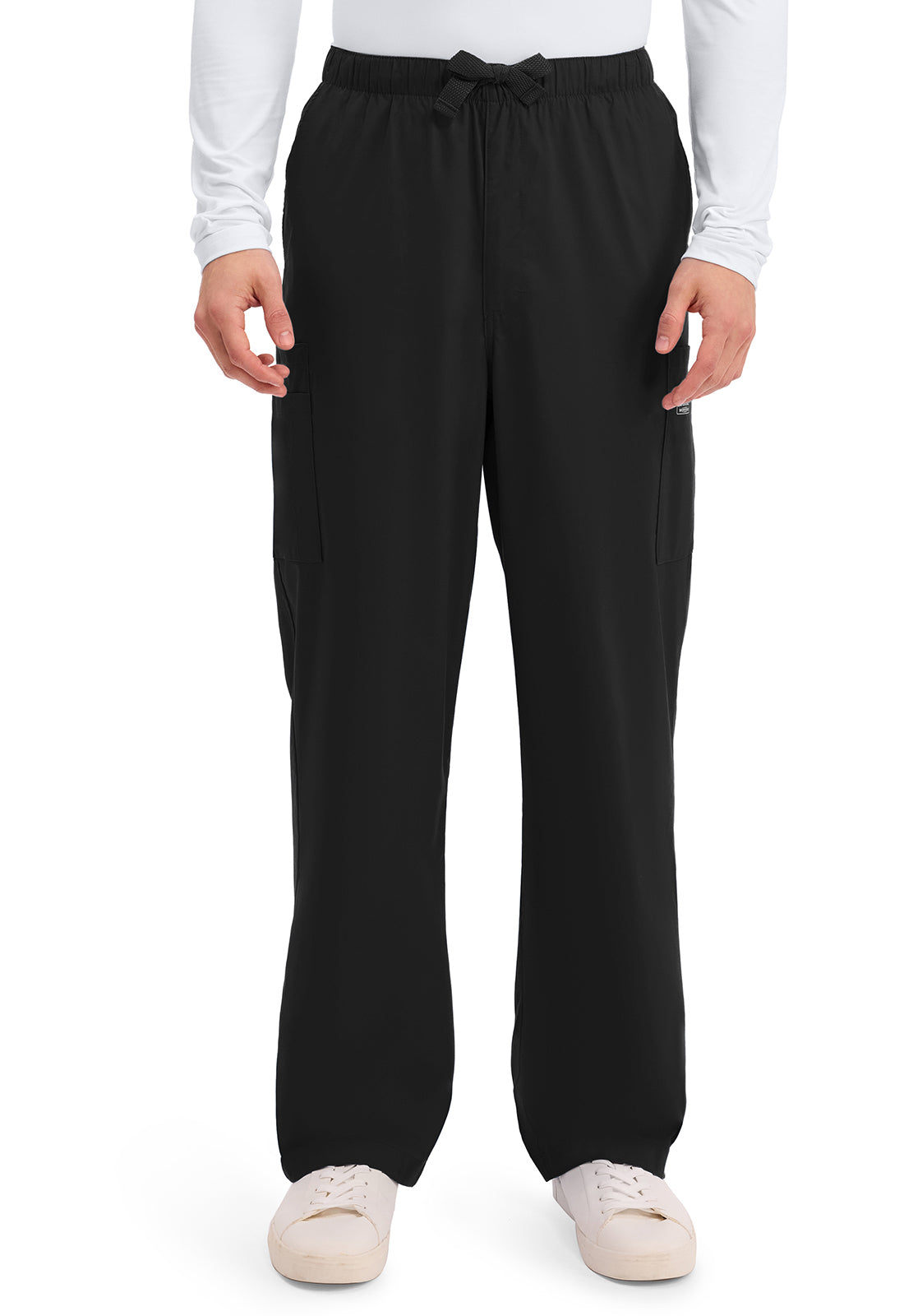Cherokee WWE4243 Men's Fly Front Cargo Pant - Black (front)