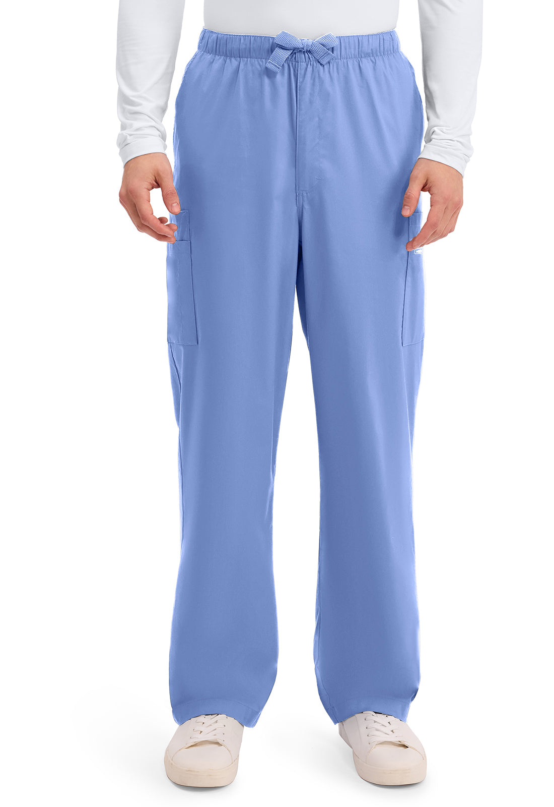 Cherokee WWE4243 Men's Fly Front Cargo Pant - Ciel (front)