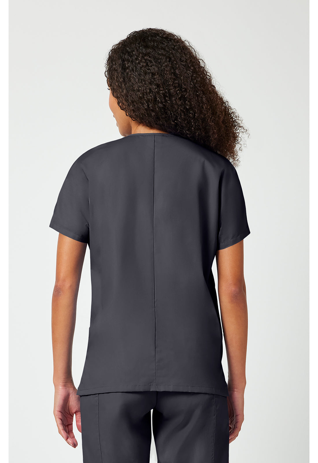 Cherokee WWE4700 V-Neck Top - Pewter (back)