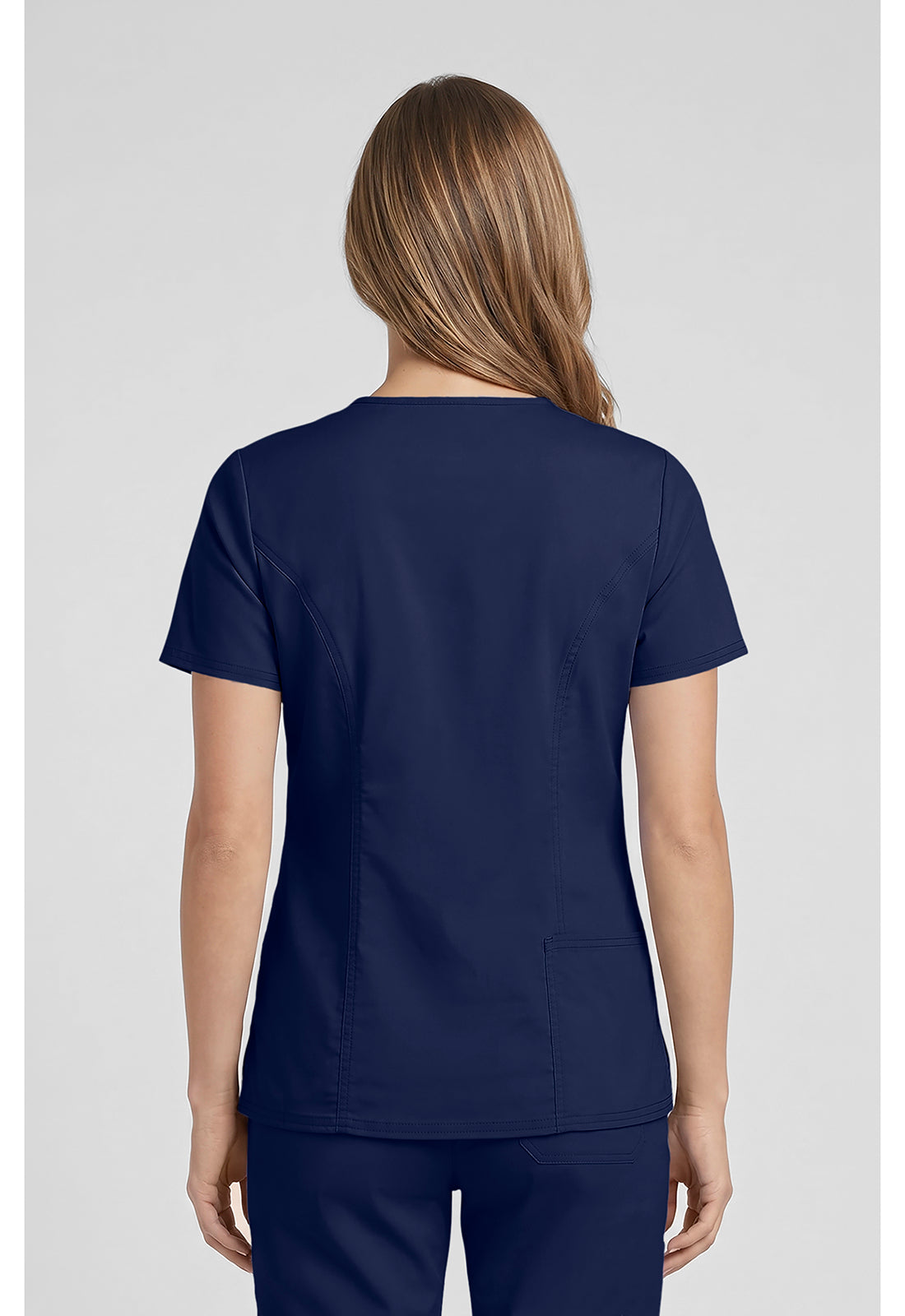 Cherokee WWE4710 V-Neck Top - Navy (back)