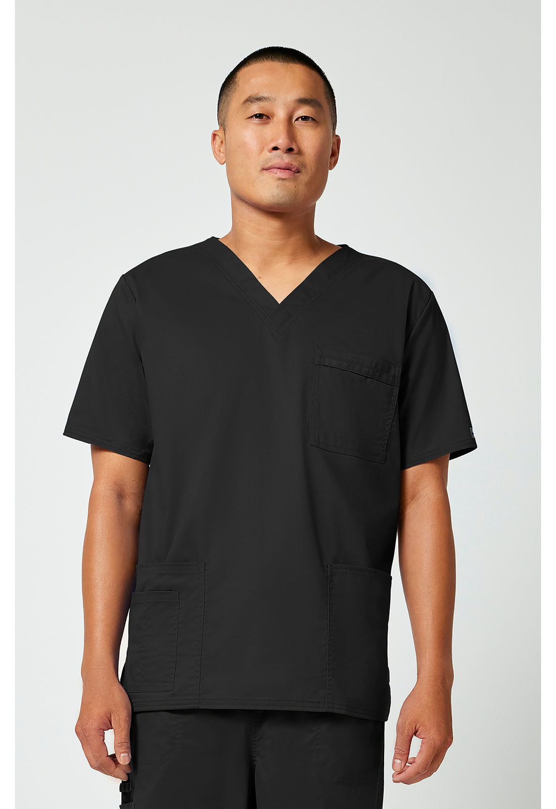 Cherokee WWE4725 Unisex V-Neck Top - Black (front)