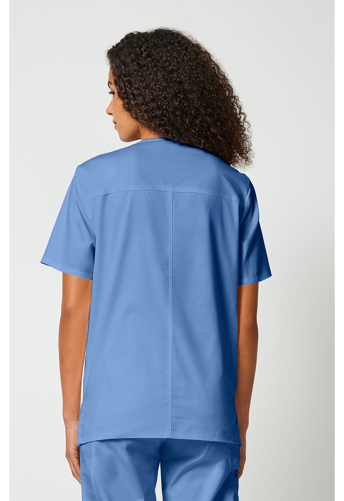 Cherokee WWE4725 Unisex V-Neck Top - Ciel (back)