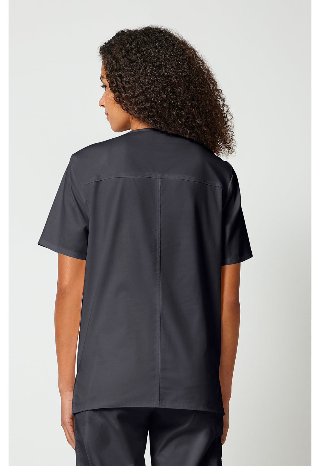 Cherokee WWE4725 Unisex V-Neck Top - Pewter (back)