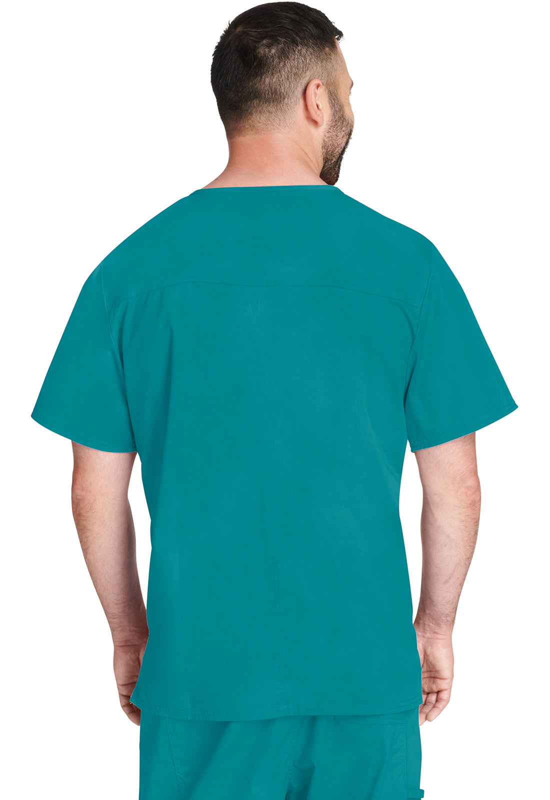 Cherokee WWE4725 Unisex V-Neck Top - Teal Blue (back)