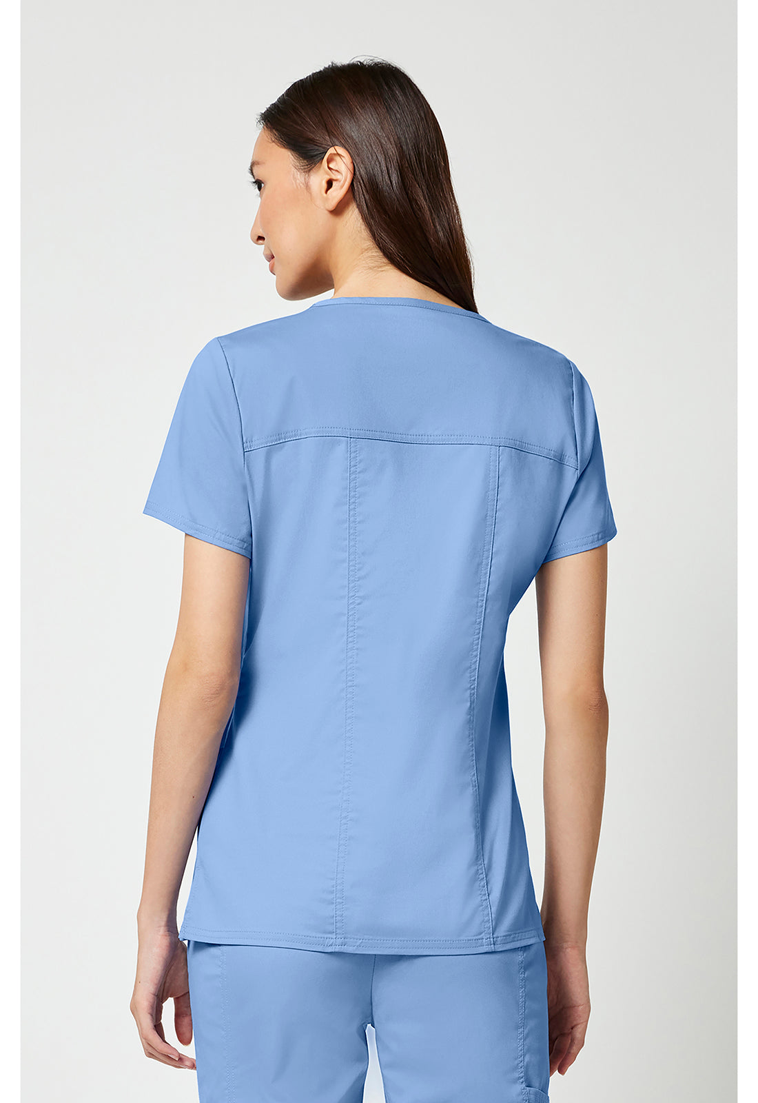 Cherokee WWE4727 V-Neck Top - Ciel (back)