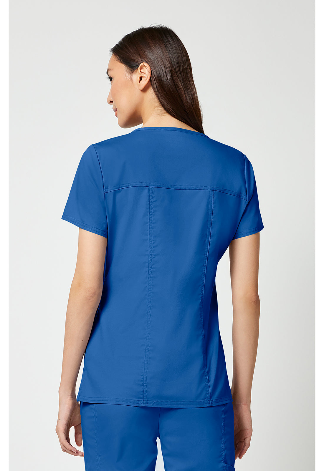 Cherokee WWE4727 V-Neck Top - Royal (back)