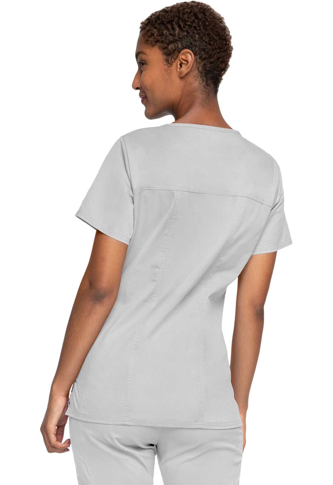 Cherokee WWE4727 V-Neck Top - White (back)