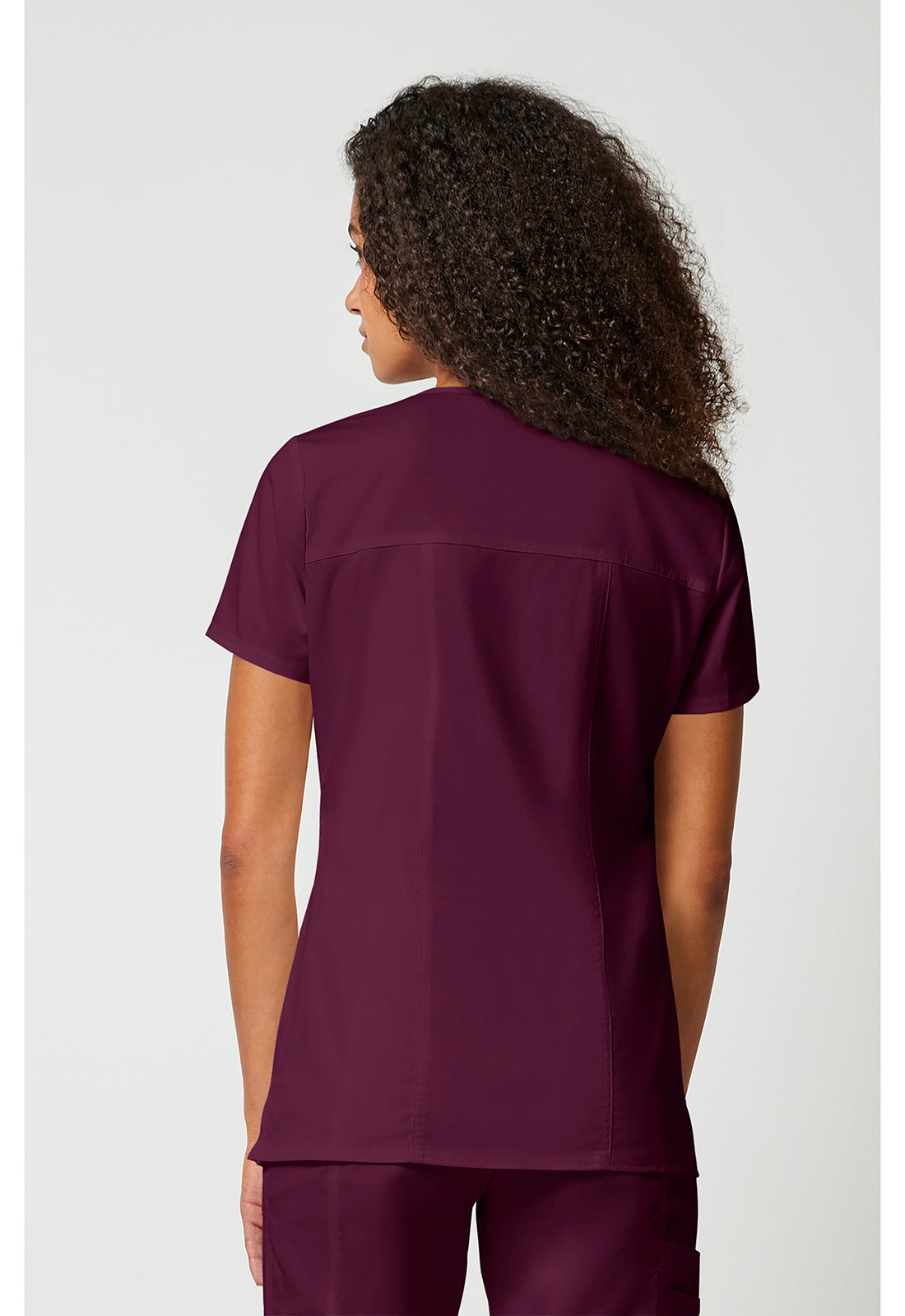 Cherokee WWE4727 V-Neck Top - Wine (back)