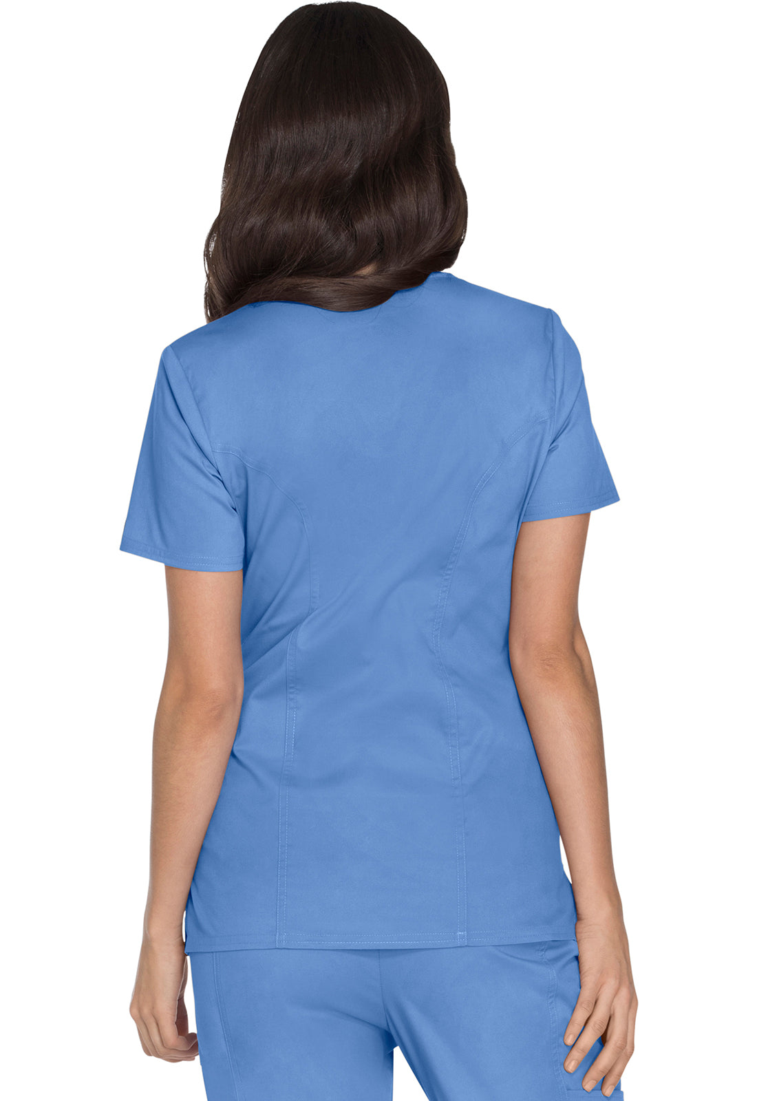 Cherokee WWE4728 Mock Wrap Top - Ciel (back)