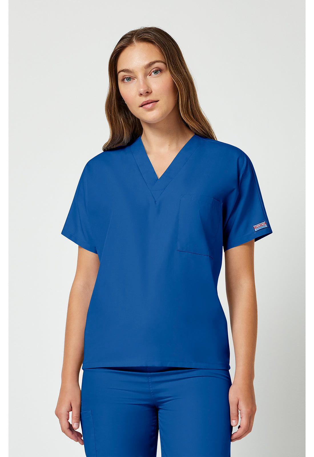 Cherokee WWE4777 Unisex V-Neck Tunic - Royal (front)