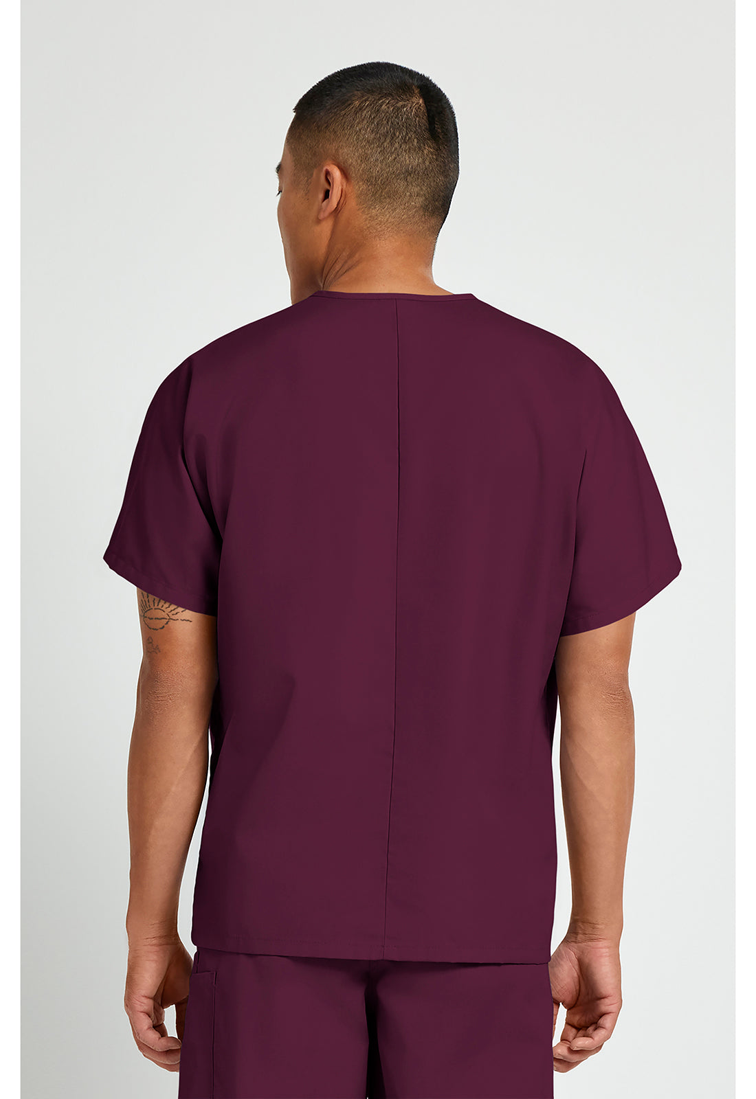 Cherokee WWE4777 Unisex V-Neck Tunic - Wine (back)