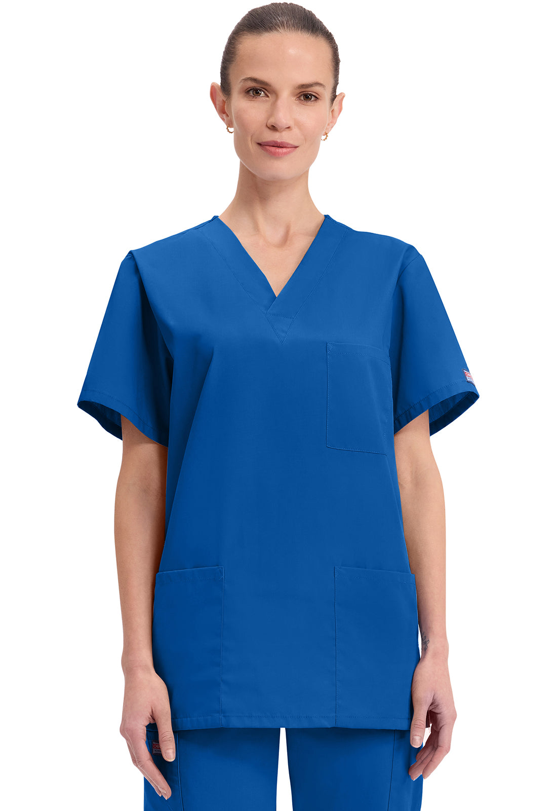 Cherokee WWE4876 Unisex V-Neck Top - Royal (front)