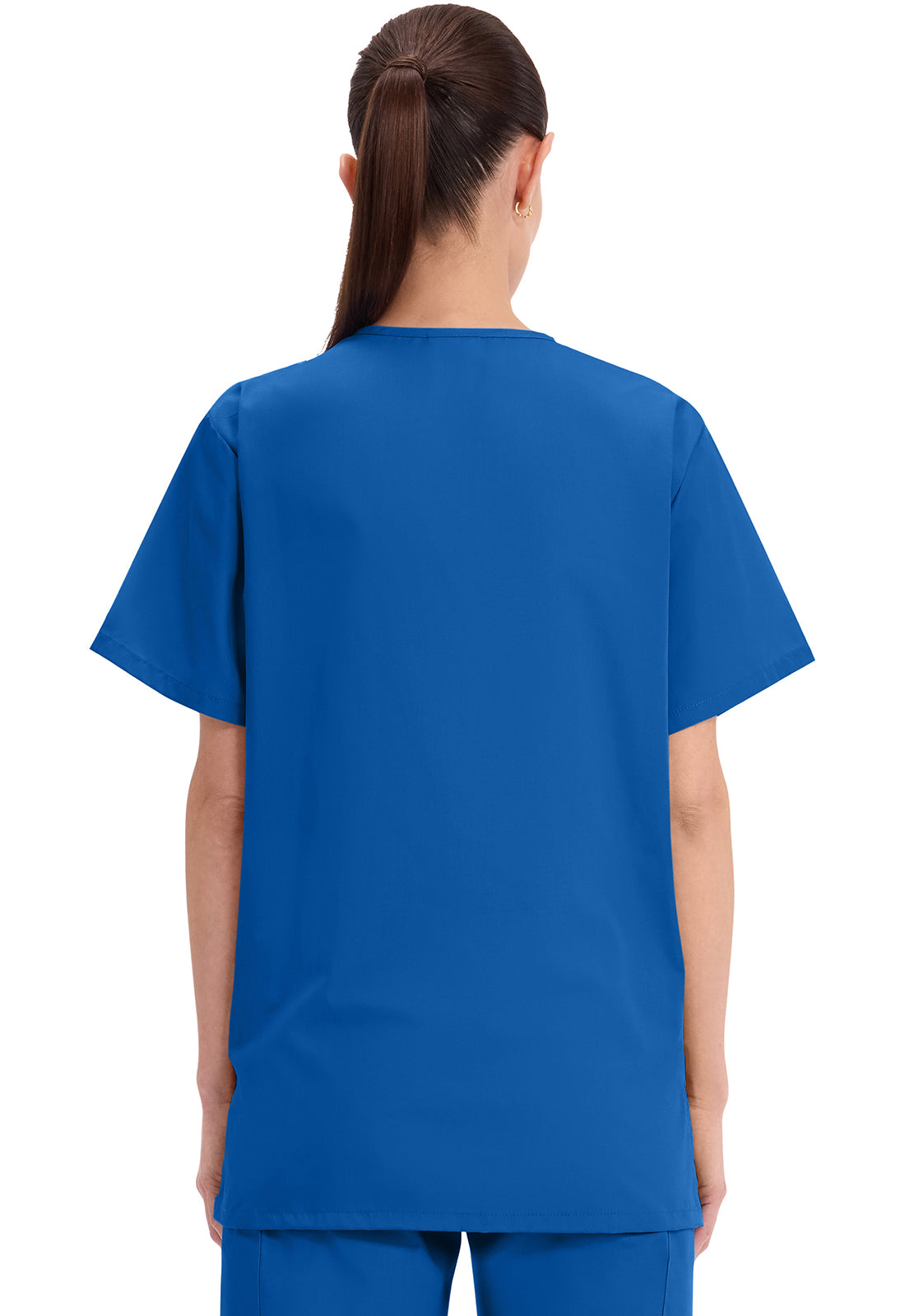 Cherokee WWE4876 Unisex V-Neck Top - Royal (back)