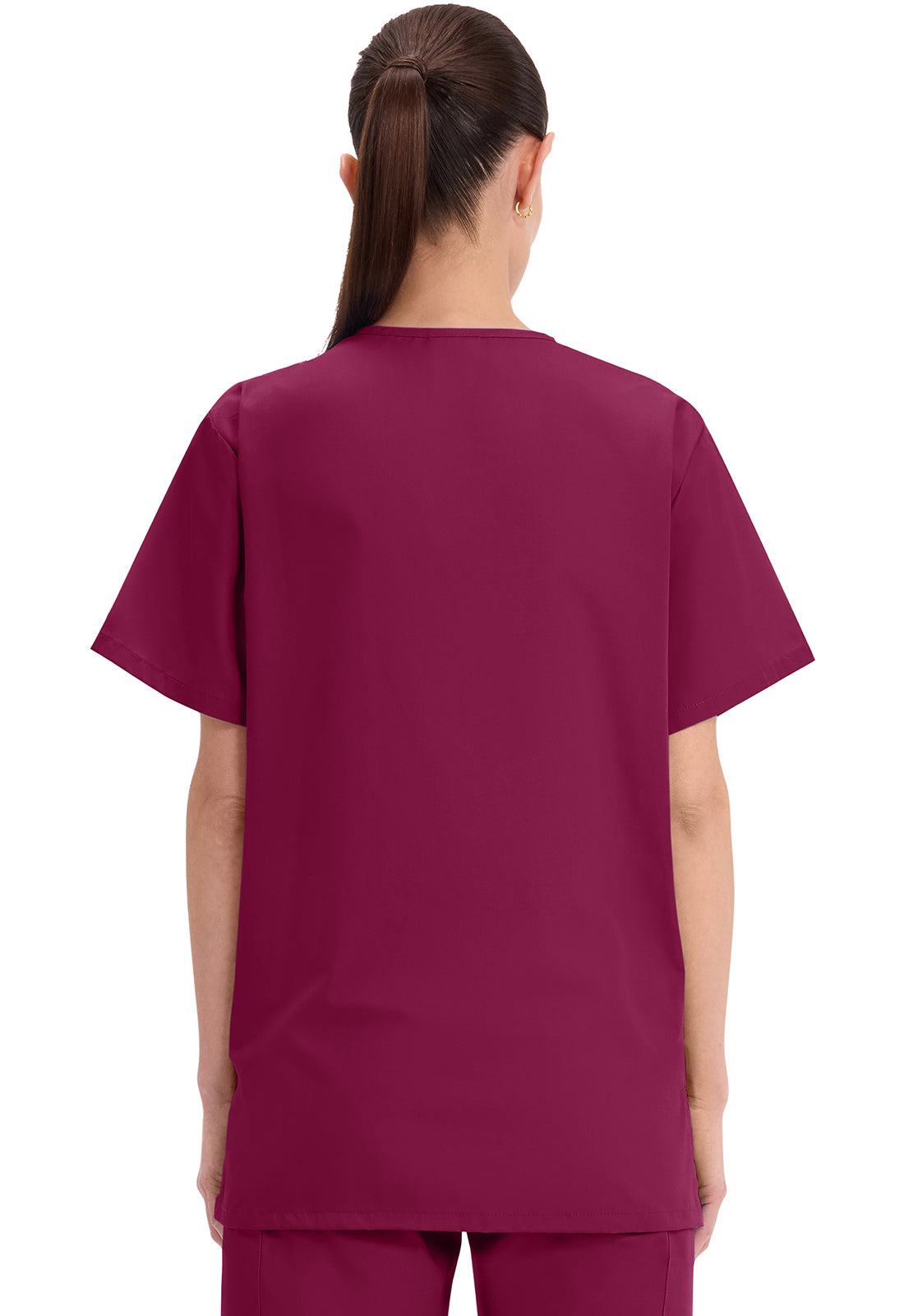Cherokee WWE4876 Unisex V-Neck Top - Wine (back)