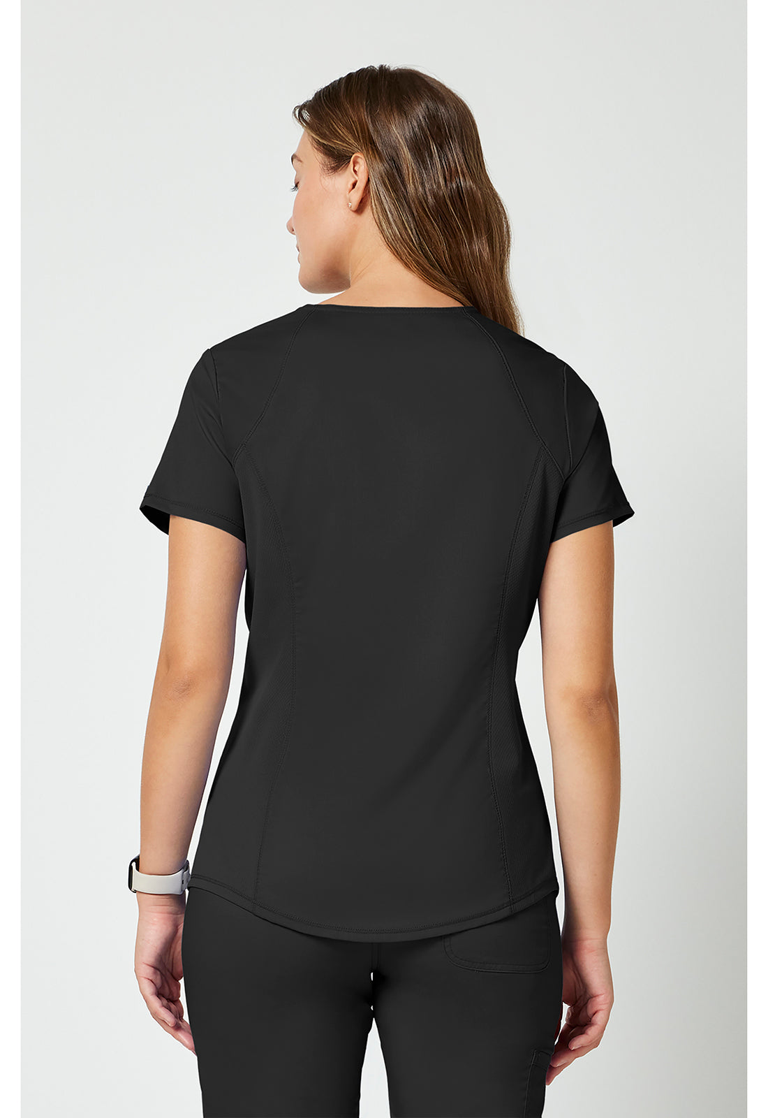 Cherokee WWE601 V-Neck Top - Black (back)