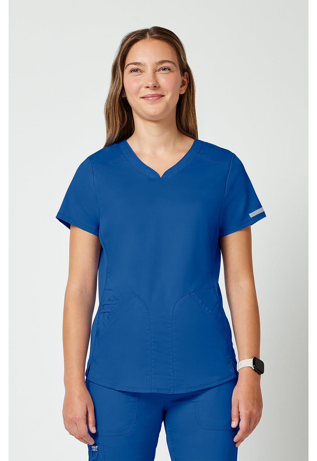 Cherokee WWE601 V-Neck Top - Royal (front)
