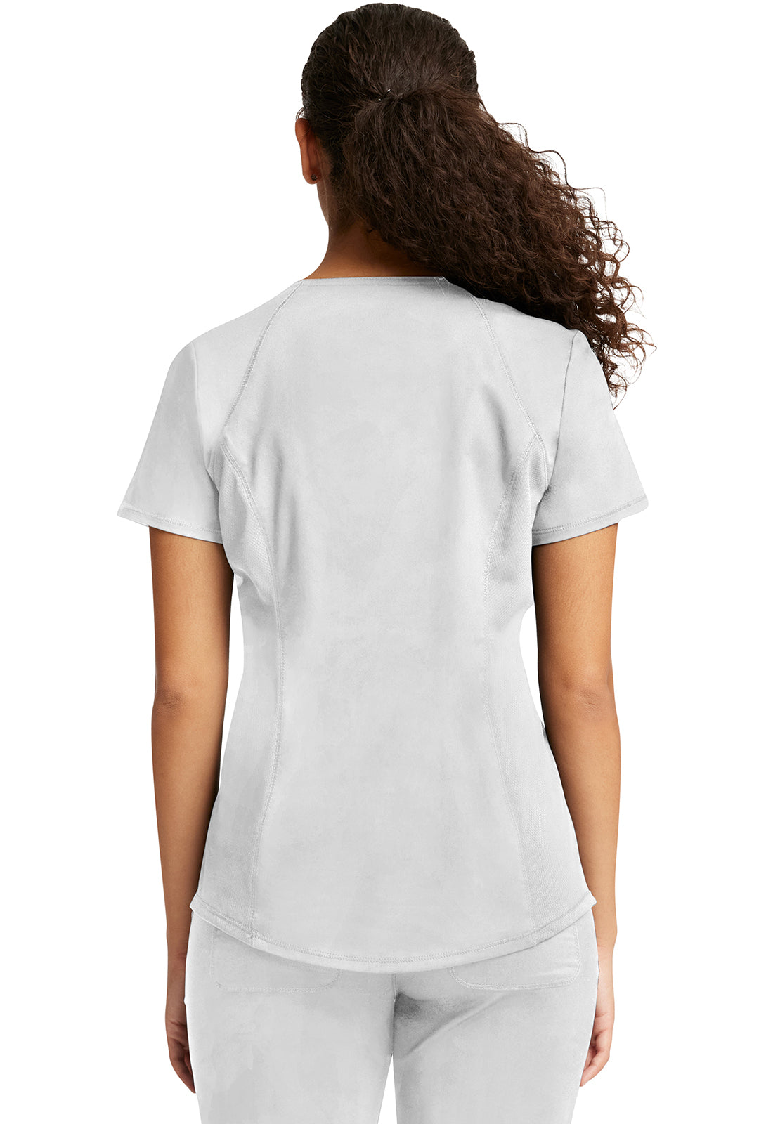 Cherokee WWE601 V-Neck Top - White (back)