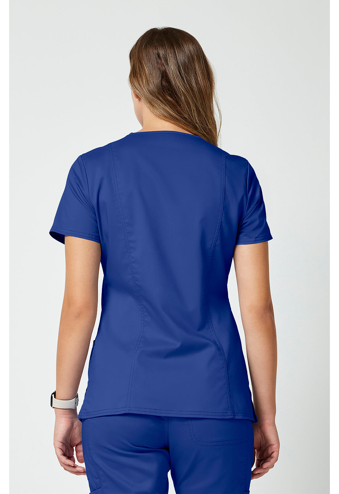 Cherokee WWE610 Mock Wrap Top - Galaxy Blue (back)
