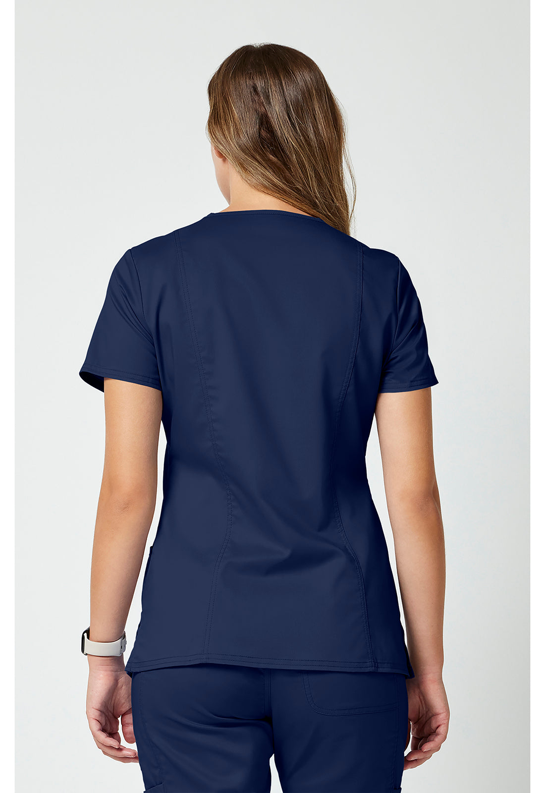 Cherokee WWE610 Mock Wrap Top - Navy (back)